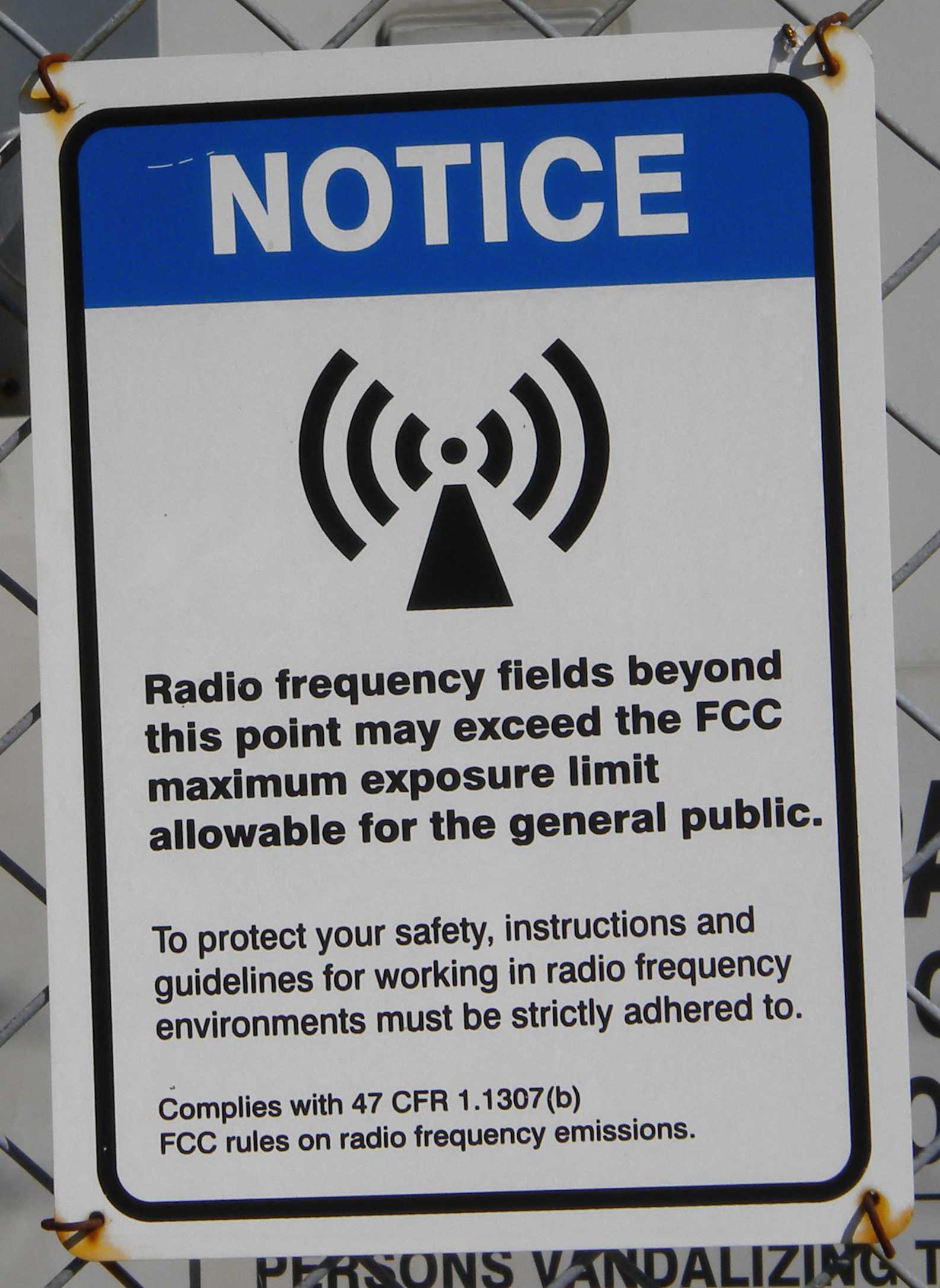 TowerSignOnFence